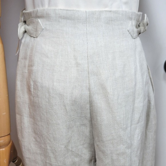 Vintage Talbots Irish Linen Trousers Pants Size 14 NWT High Rise Wide Leg - Picture 6 of 8